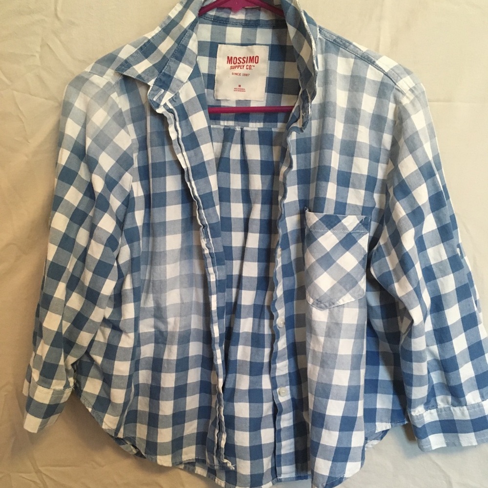 Mossimo cropped ombre shirt
